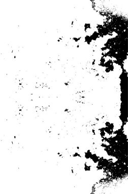 Siyah ve beyaz soyut arka plan. Çatlakların, tozun, lekelerin tek renkli dokusu. Yazdırma ve tasarım için desen