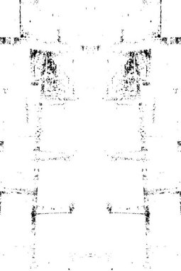 Siyah ve beyaz soyut arka plan. Çatlakların, tozun, lekelerin tek renkli dokusu. Yazdırma ve tasarım için desen