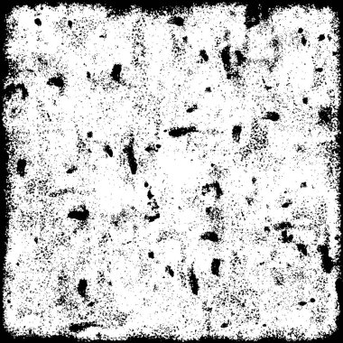 Siyah ve beyaz soyut arka plan. Çatlakların, tozun, lekelerin tek renkli dokusu. Yazdırma ve tasarım için desen
