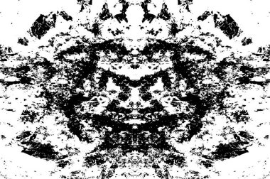 Siyah ve beyaz soyut arka plan. Çatlakların, tozun, lekelerin tek renkli dokusu. Yazdırma ve tasarım için desen