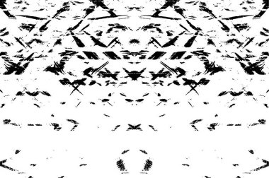 Siyah ve beyaz soyut arka plan. Çatlakların, tozun, lekelerin tek renkli dokusu. Yazdırma ve tasarım için desen