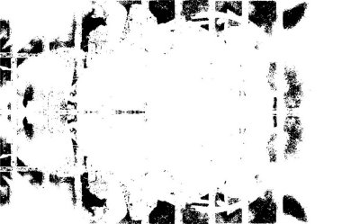 Siyah ve beyaz soyut arka plan. Çatlakların, tozun, lekelerin tek renkli dokusu. Yazdırma ve tasarım için desen