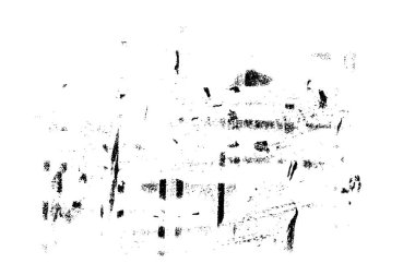 Siyah ve beyaz soyut arka plan. Çatlakların, tozun, lekelerin tek renkli dokusu. Yazdırma ve tasarım için desen