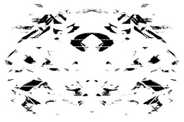 Siyah ve beyaz soyut arka plan. Çatlakların, tozun, lekelerin tek renkli dokusu. Yazdırma ve tasarım için desen