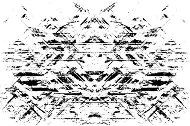 Siyah ve beyaz soyut arka plan. Çatlakların, tozun, lekelerin tek renkli dokusu. Yazdırma ve tasarım için desen