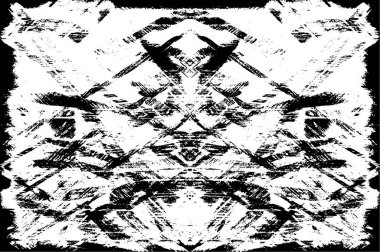 Siyah ve beyaz soyut arka plan. Çatlakların, tozun, lekelerin tek renkli dokusu. Yazdırma ve tasarım için desen