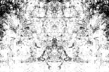 Siyah ve beyaz soyut arka plan. Çatlakların, tozun, lekelerin tek renkli dokusu. Yazdırma ve tasarım için desen