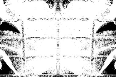 Siyah ve beyaz soyut arka plan. Çatlakların, tozun, lekelerin tek renkli dokusu. Yazdırma ve tasarım için desen