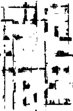 Siyah ve beyaz soyut arka plan. Çatlakların, tozun, lekelerin tek renkli dokusu. Yazdırma ve tasarım için desen
