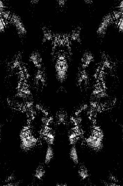 Siyah ve beyaz soyut arka plan. Çatlakların, tozun, lekelerin tek renkli dokusu. Yazdırma ve tasarım için desen