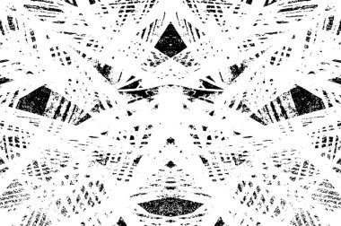 Siyah ve beyaz soyut arka plan. Çatlakların, tozun, lekelerin tek renkli dokusu. Yazdırma ve tasarım için desen