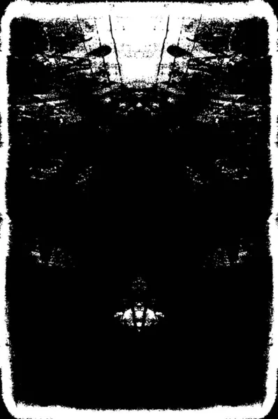 Abstraktes Kreatives Monochromes Vektorplakat Unordentliches Symmetrisches Design Für Den Hintergrund — Stockvektor
