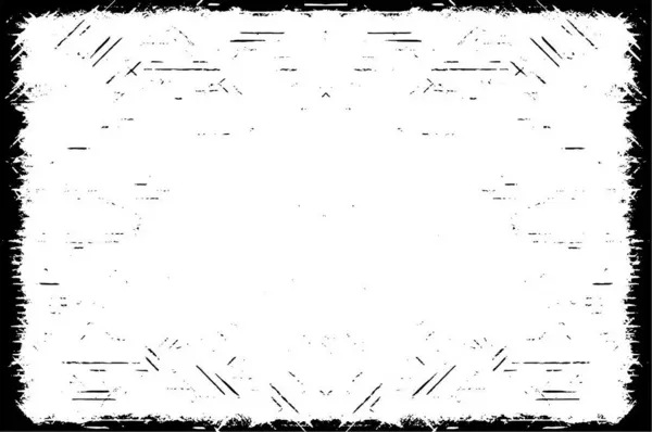 Černá Bílá Monochromatický Starý Grunge Vintage Ošlehaný Pozadí Abstraktní Textura — Stockový vektor
