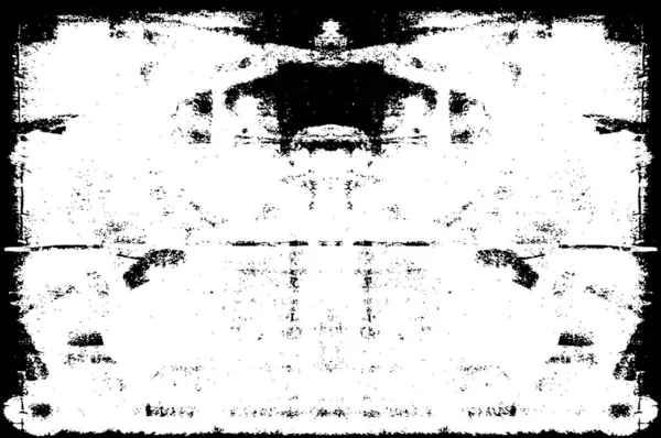 Монохромний Плакат Абстрактним Візерунком Брудний Симетричний Дизайн Фонового Використання — стоковий вектор