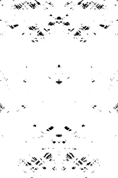 Монохромний Плакат Абстрактним Візерунком Брудний Симетричний Дизайн Фонового Використання — стоковий вектор