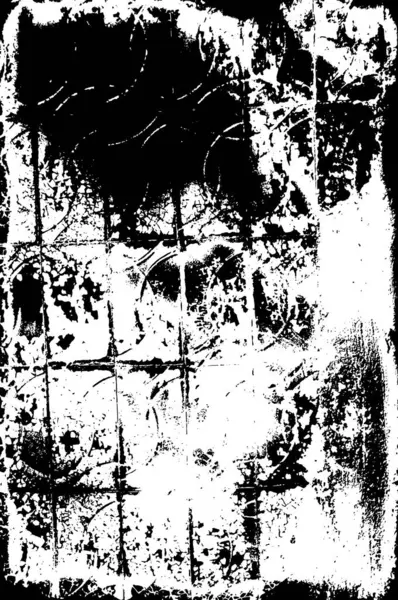 Zwart Wit Monochrome Oude Grunge Vintage Verweerde Achtergrond Abstracte Structuur — Stockvector