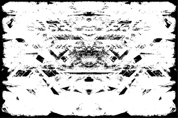 Абстрактний Стресовий Чорно Білий Текстурований Фон — стоковий вектор
