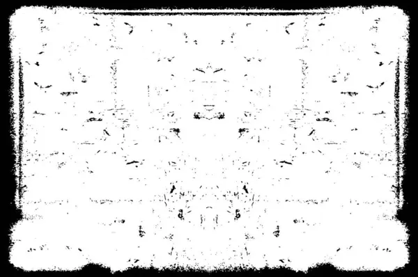 Abstraktní Ztrápený Černobílé Texturované Pozadí — Stockový vektor