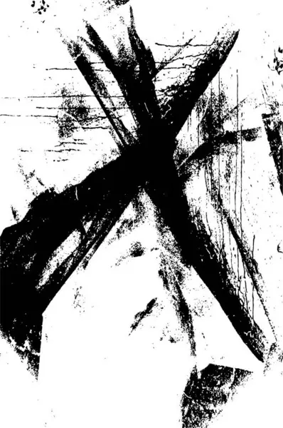 Abstracto Angustiado Fondo Texturizado Blanco Negro — Vector de stock