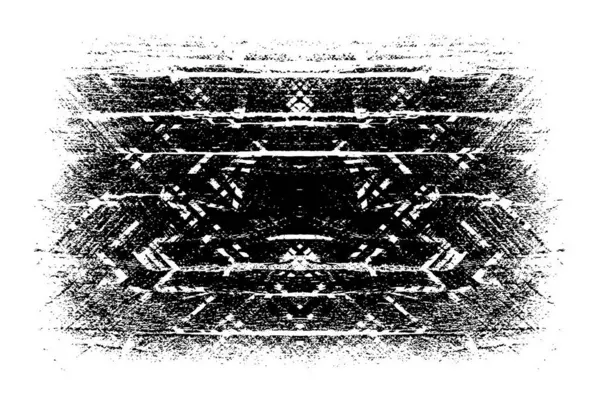 Плакат Абстрактным Рисунком Гранжа Монохромный Симметричный Дизайн Фонового Использования — стоковый вектор