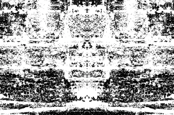 Plakat Mit Abstraktem Grunge Muster Monochromes Symmetrisches Design Für Den — Stockvektor