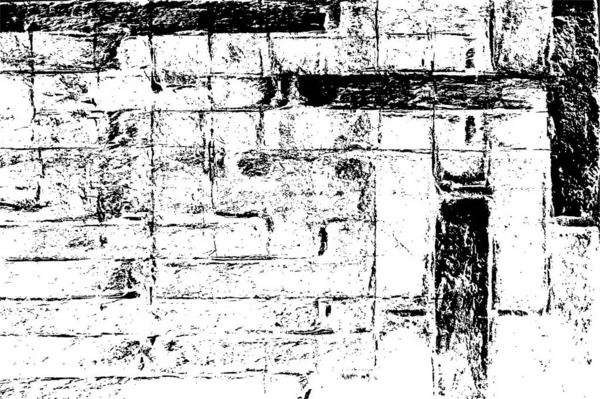 Schwarz Weißer Abstrakter Hintergrund Monochrome Textur Aus Rissen Staub Flecken — Stockvektor