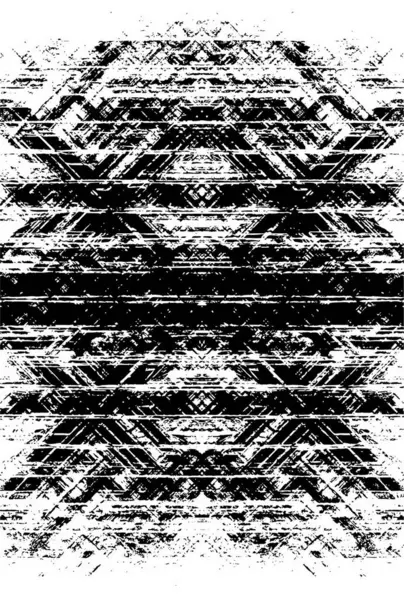 Grunge Texture Cracks Chips Stains Abstract Pattern Black White Printed — Stock Vector
