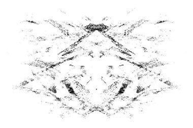 Grunge dokusu çatlaklar, cipsler, lekeler. Siyah ve beyaz yazdırılmış ögelerin soyut deseni