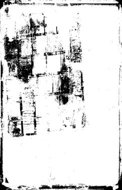Grunge dokusu çatlaklar, cipsler, lekeler. Siyah ve beyaz yazdırılmış ögelerin soyut deseni
