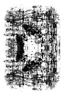 Grunge dokusu çatlaklar, cipsler, lekeler. Siyah ve beyaz yazdırılmış ögelerin soyut deseni