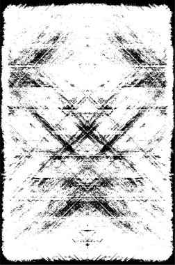 Grunge dokusu çatlaklar, cipsler, lekeler. Siyah ve beyaz yazdırılmış ögelerin soyut deseni