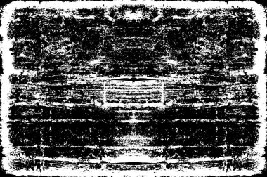 Grunge dokusu çatlaklar, cipsler, lekeler. Siyah ve beyaz yazdırılmış ögelerin soyut deseni