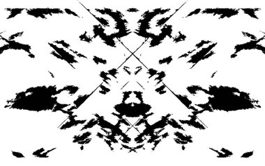 Grunge dokusu çatlaklar, cipsler, lekeler. Siyah ve beyaz yazdırılmış ögelerin soyut deseni