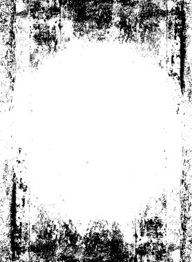 Grunge dokusu çatlaklar, cipsler, lekeler. Siyah ve beyaz yazdırılmış ögelerin soyut deseni