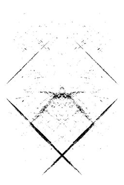 Grunge dokusu çatlaklar, cipsler, lekeler. Siyah ve beyaz yazdırılmış ögelerin soyut deseni