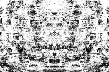 Soyut grunge desenli bir arka plan. Tek renkli simetrik tasarım.