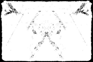 Soyut grunge desenli bir arka plan. Tek renkli simetrik tasarım.