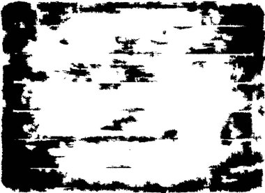 Grunge dokusu çatlaklar, cipsler, lekeler. Siyah ve beyaz yazdırılmış ögelerin soyut deseni