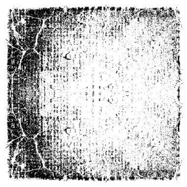 Grunge dokusu çatlaklar, cipsler, lekeler. Siyah ve beyaz yazdırılmış ögelerin soyut deseni