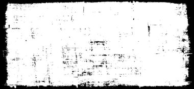 Grunge dokusu çatlaklar, cipsler, lekeler. Siyah ve beyaz yazdırılmış ögelerin soyut deseni