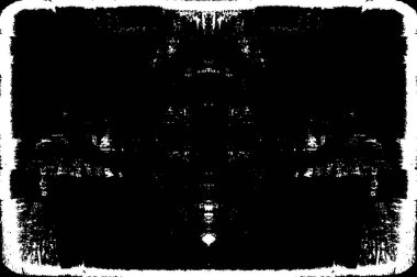 Grunge dokusu çatlaklar, cipsler, lekeler. Siyah ve beyaz yazdırılmış ögelerin soyut deseni