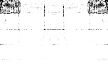 Grunge dokusu çatlaklar, cipsler, lekeler. Siyah ve beyaz yazdırılmış ögelerin soyut deseni