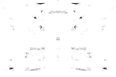 Grunge dokusu çatlaklar, cipsler, lekeler. Siyah ve beyaz yazdırılmış ögelerin soyut deseni