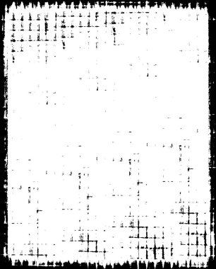 Grunge dokusu çatlaklar, cipsler, lekeler. Siyah ve beyaz yazdırılmış ögelerin soyut deseni