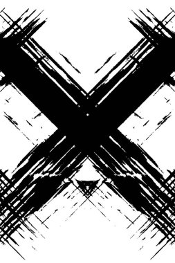 Grunge dokusu çatlaklar, cipsler, lekeler. Siyah ve beyaz yazdırılmış ögelerin soyut deseni