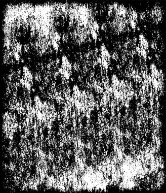 Grunge dokusu çatlaklar, cipsler, lekeler. Siyah ve beyaz yazdırılmış ögelerin soyut deseni