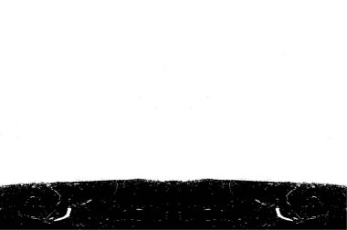 Grunge dokusu çatlaklar, cipsler, lekeler. Siyah ve beyaz yazdırılmış ögelerin soyut deseni