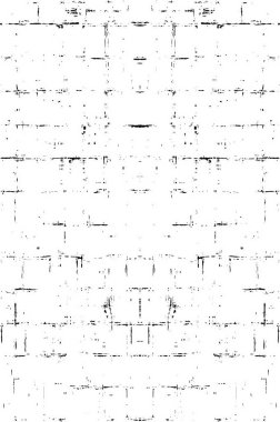 Grunge dokusu çatlaklar, cipsler, lekeler. Siyah ve beyaz yazdırılmış ögelerin soyut deseni