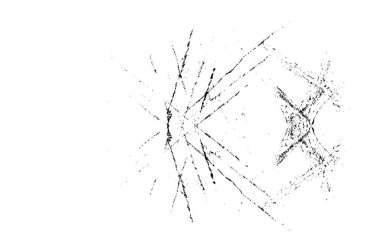 Grunge dokusu çatlaklar, cipsler, lekeler. Siyah ve beyaz yazdırılmış ögelerin soyut deseni