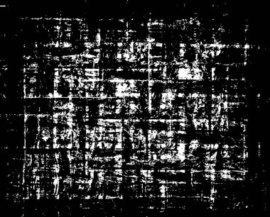 Grunge dokusu çatlaklar, cipsler, lekeler. Siyah ve beyaz yazdırılmış ögelerin soyut deseni